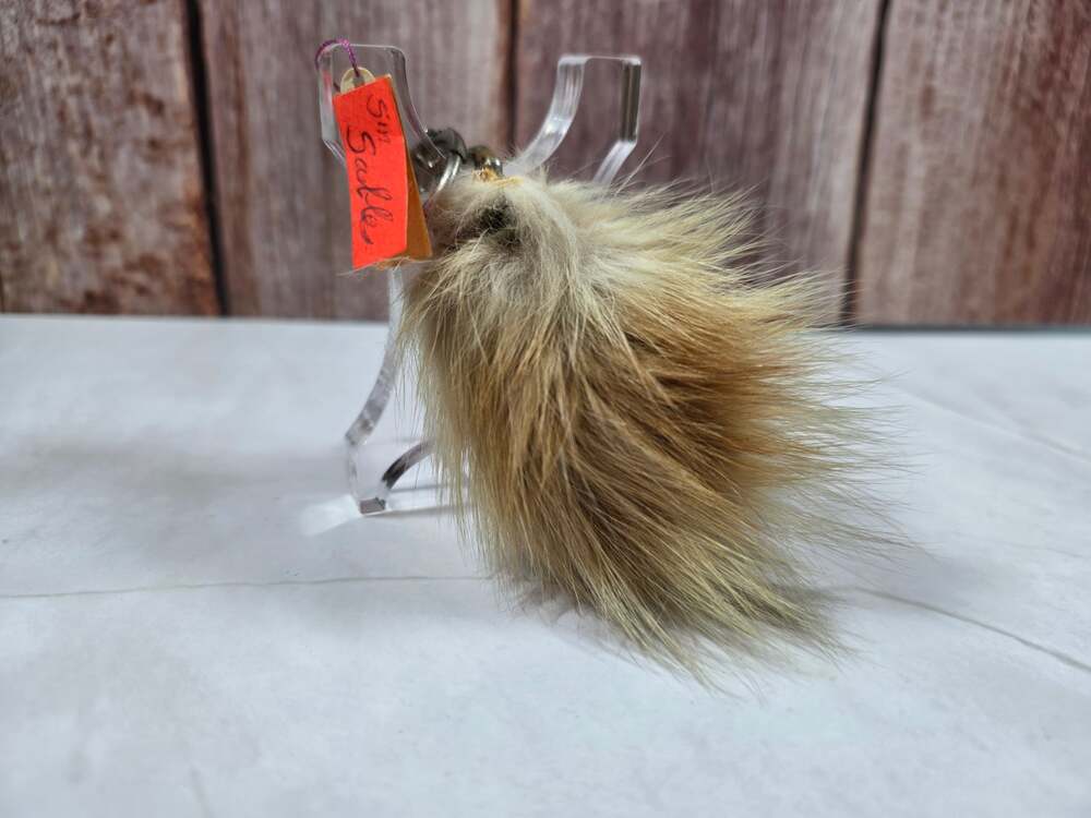 Vintage sable rabbits foot keychain